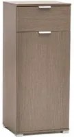 Armadietto da Bagno con cassetto in Truciolare cm 45x38x103 - CURT Colore: Rovere grigio