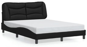 Giroletto Con Luci Led Nero 140x190 Cm İn Similpelle /