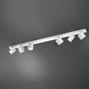 Perenz Oddy • faretto / plafoniera orientabile in alluminio — varianti 12×6, 60×6, 120×6, 200×6 cm, bianco opaco / nero opaco
