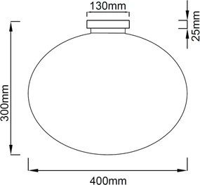 Open Design OR81169 - Plafoniera PALLA 1xE27/12W/230V Ø 40 cm cromo lucido
