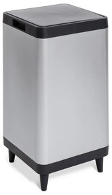 Cestino per la spazzatura in plastica argentato touch 80 l Berlino – DEA HOME