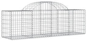 Cesti Gabbioni ad Arco 13 pz 200x50x60/80 cm Ferro Zincato