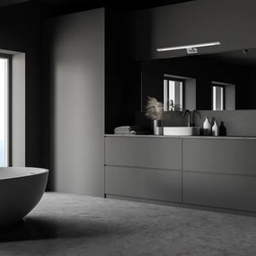 Applique LED per specchio da bagno SHINE, 12W/230V, 60 cm, IP44, cromo lucido