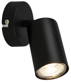 Faretto Moderno Tib Metallo Nero 1 Luce Gu10 Ip20