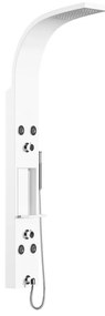 Colonna doccia idromassaggio con ripiani 20 x 140 cm Bianco opaco  - ROANA
