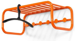 Attaccapanni da parete arancione in metallo con scaffale 72 cm Retro – Spinder Design