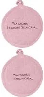 Set 2 presine 17 cm malva con scritta
