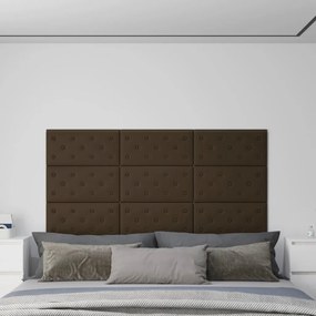 Pannelli Murali 12 Pz Marroni 60x30 Cm Similpelle 2,16 M² /