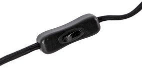 Lampada da tavolo di design nera con vetro fumé - Dome