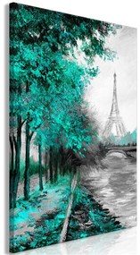 Quadro Paris Channel (1 Part) Vertical Green  Colore Giallo, Dimensioni e Misure 60x90