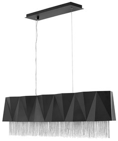 Lampadario Contemporaneo Zuma Acciaio Nero Satinato Argento 6 Luci E27