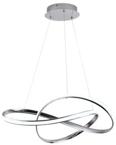 Lampadario a sospensione con filo LED dimmerabile LED/70W/230V 3000-6500K cromo + telecomando