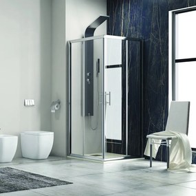 Box doccia 70x70 angolare cristallo 6mm anticalcare KF1000 - KAMALU