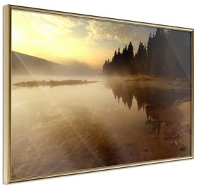 Poster  Fog Over the Water  Cornice Quadri Cornice d'oro, Larghezza x Altezza Home decor 60x40