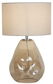 Searchlight EU65420CP - Lampada da tavolo DEVON 1xE27/60W/230V Grigio/Fumé