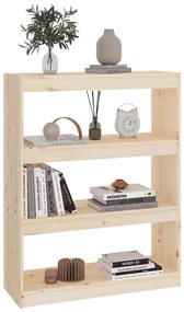 Libreria/divisorio 80x30x103,5 cm in legno massello di pino