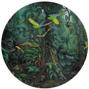 KEK Amsterdam Carta da parati panoramica Tropical Landscape Green Circle - M - 1.9m