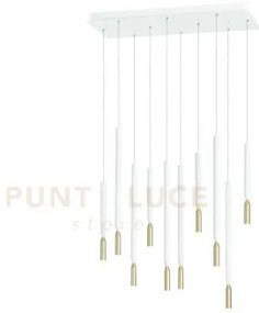 Sospensione multipla tubic 10 bianco oro 3000k 4760lm 70w dimmerabi...