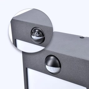 Brilagi-LED Lampada da parete esterna con sensore TERNI LED/12W/230V nera IP44