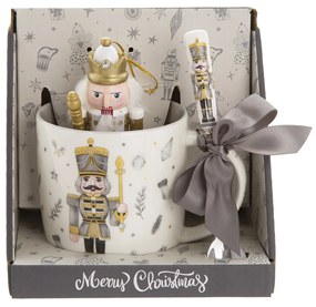 Set tazza, cucchiaino e Schiaccianoci oro