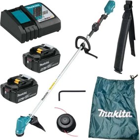Makita Attrezzature da giardino - Decespugliatore batteria 18V, portata 30 cm, 2 batterie LXT da 5,0 Ah, caricabatterie DUR190LRT3