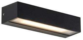 Lampada da parete moderna nera con LED IP65 - Steph