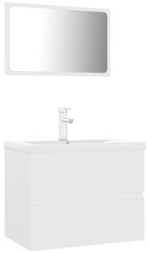 Set mobili da bagno bianco in truciolato