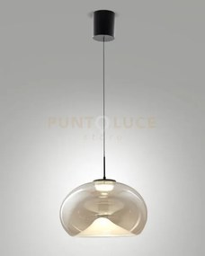 Brena lampadario a sospensione saliscendi cognac a led cct 2700k - ...