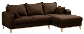 Divano angolare marrone scuro (angolo destro) Beata - Ropez