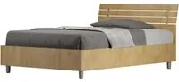 Letto una piazza e mezza contenitore 120x200 testata inclinata con doghe quercia Ankel