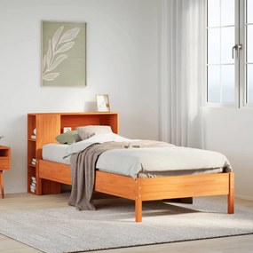 Letto libreria senza materasso marrone cera 90x200 cm in pino