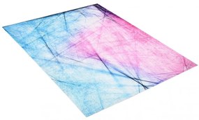 Tappeto di tendenza astratto blu e rosa Larghezza: 80 cm | Lunghezza: 150 cm