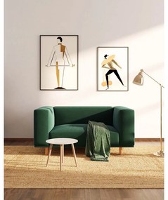 Poltrona relax in velluto verde scuro Kukumo - Ame Yens