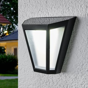 Lindby Applique LED solare Yago, paralume smerigliato