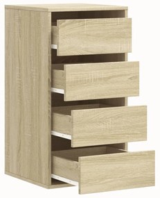 Cassettiera angolare rovere sonoma 40x41x76cm legno multistrato