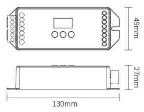 Controller DMX512 e RDM 5in1, 5 canali, 12-24V Protocollo di Funzionamento DMX512