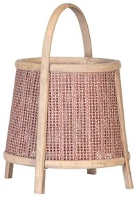 Lanterna Portacandele Marrone Fibra naturale 33 x 33 x 44 cm