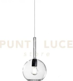 Lampadario a sospensione vetro 1555 medio trasparente 1 luce attacc...