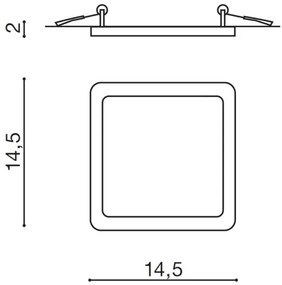 Azzardo AZ2836 - Lampada LED da incasso per bagni SLIM 1xLED/12W/230V IP44