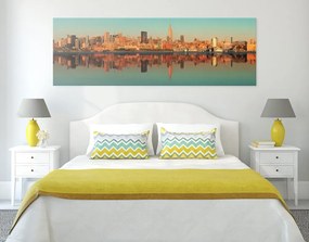 Stampa su tela – Incantevole New York riflesso nell'acqua