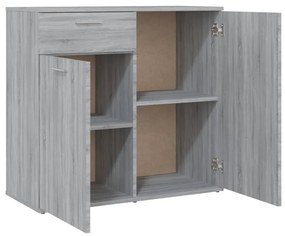 Credenza grigio sonoma 80x36x75 cm in legno multistrato