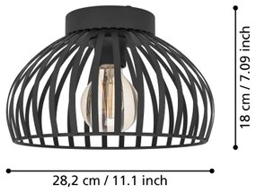Eglo 900792 - Plafoniera MOGANO 1xE27/40W/230V diametro 28 cm