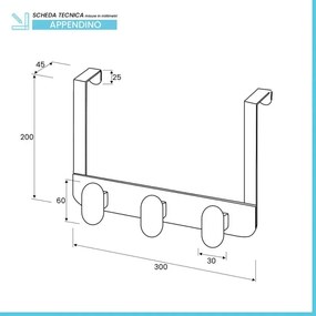Gancio bagno triplo in acciaio e plastica beige rettangolare Fiore