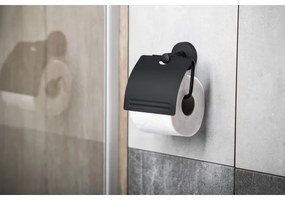 Aqualine - Porta carta igienica con protezione SAMBA nero