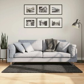 Tappeto A Pelo Lucido Lungo Istan Effetto Antracite 80x150 Cm /