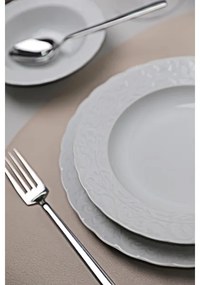 Servizio da tavola 18 pezzi in porcellana, bianco