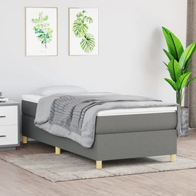 Giroletto Senza Materasso Grigio Scuro 100x200 Cm Tessuto /