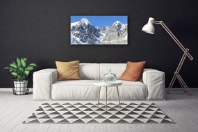 Foto quadro su tela Paesaggio di neve di montagna 100x50 cm