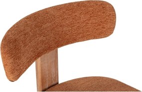 Sedie da pranzo in set color mattone in imbottito 2 pz Nadia – MOME