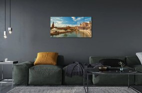 Quadro vetro Spagna architettura del vecchio mercato 100x50 cm